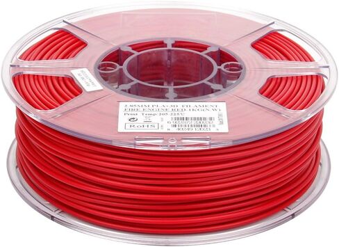 eSUN 3 مم محرك إطفاء أحمر PLA PRO (PLA+) خيوط طابعة ثلاثية الأبعاد 1 كجم بكرة (2.2 رطل)، القطر الفعلي 2.85 مم +/- 0.05 مم، محرك إطفاء أحمر، (Pantone 199C) in Kuwait