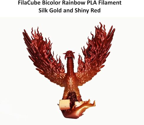 خيوط حريرية لامعة باللون الذهبي والأسود اللامع بألوان قوس قزح 1.75 مم FilaCube PLA+ خيوط طابعة ثلاثية الأبعاد، ثلاث لفات 0.5 كجم in Kuwait