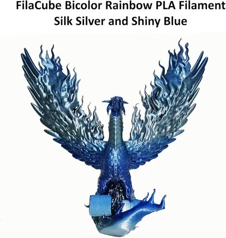 خيوط حريرية لامعة باللون الذهبي والأسود اللامع بألوان قوس قزح 1.75 مم FilaCube PLA+ خيوط طابعة ثلاثية الأبعاد، ثلاث لفات 0.5 كجم in Kuwait