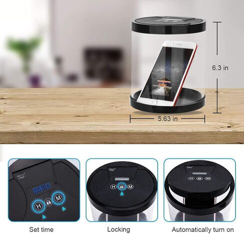 Timer Lock Container,Multi-Function Phone Time Lock Box, to Prevent Dependence on Smartphone ,Ideal for Quitting Smoking, Wine, Candy, Excessive Playing of Smartphones and Games in Saudi Arabia