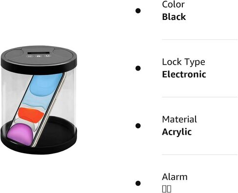 Timer Lock Container,Multi-Function Phone Time Lock Box, to Prevent Dependence on Smartphone ,Ideal for Quitting Smoking, Wine, Candy, Excessive Playing of Smartphones and Games in Saudi Arabia