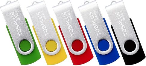 5 عبوات من محركات الأقراص المحمولة USB 2.0 بسعة 32 جيجابايت، محركات أقراص الإبهام، محرك الأقراص المضغوطة (أسود/أخضر/أزرق/أحمر/أصفر) in Kuwait