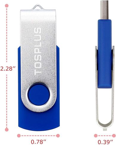 2Pack 32GB USB 2.0 Flash Drive Thumb Drives Memory Stick Jump Drive Zip Drive (Black/Blue) in Kuwait
