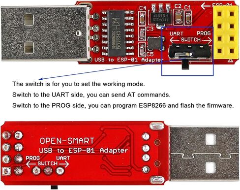 USB إلى ESP-01S وحدة محول لاسلكي CH340G مبرمج + XH-C2X WiFi BT وحدة 4 ميجابايت فلاش ESP8684H4 رقاقة ESP 01S ESP-01S WiFi وحدة نسخة محدثة in Saudi Arabia