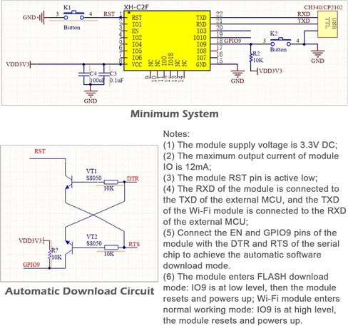 USB إلى ESP-01S وحدة محول لاسلكي CH340G مبرمج + XH-C2X WiFi BT وحدة 4 ميجابايت فلاش ESP8684H4 رقاقة ESP 01S ESP-01S WiFi وحدة نسخة محدثة in Saudi Arabia