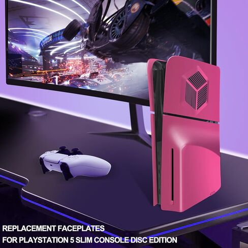 arVin Face Plates for PS5 SIim Disc Edition with Cooling Vents, Replacement Shell Cove for Playstation 5 SIim Console, ABS Hard Anti-Scratch Dustproof Protective Case Skin for PS5 Slim Accessories in Kuwait