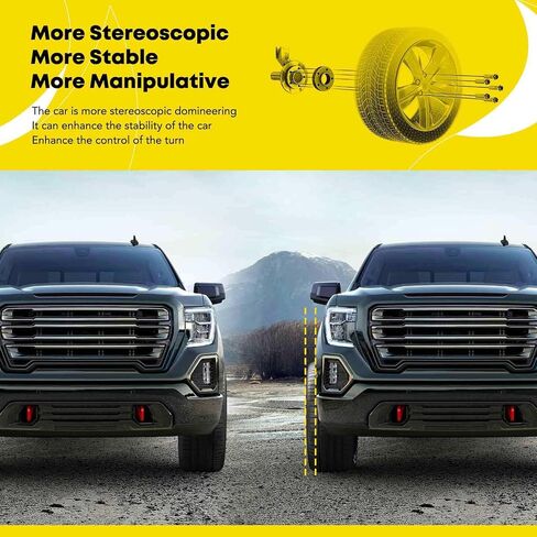 YHTAUTO 8x6.5 inch to 8x180mm Wheel Adapters 2 inch Fits Chevrolet, GMC, Silverado, C/K, Suburban, Savana, Express Wheel Tire Spacers w/ M14x1.5 & 12.9 Grade Studs, 126.15 mm Hub Bore 8 Lug 2PCS Black in Saudi Arabia