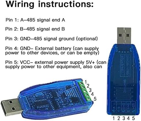محول 10Gtek# USB إلى RS485 مع شريحة CH340 متوافق مع Win7 و8 و10 وVista وLinux وMAC OS in Saudi Arabia