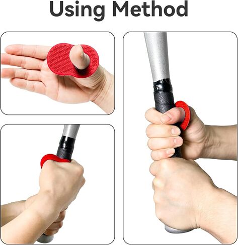 2 Pack Baseball Thumb Guard for Pro Batters, Hitter Swing Training Aid, Thumb Guard Baseball & Softball Baseball Batting Grip Baseball Accessories Baseball Training Equipment Reduce Bat Sting-Red in Saudi Arabia