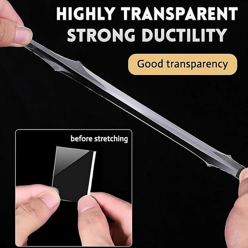 Nano Double Sided mounting Tape Heavy Duty, Double 2 Adhesive Tape for Walls,Washable Sticky Strong Wall Tape Strips,Transparent Tape Poster Carpet Tape for Paste Items, 9.8ft×1.18inx0.098in. in Saudi Arabia