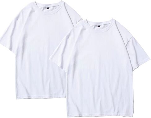 Men's Cotton Crew Neck Classic Casual Solid T-Shirts 2Pack in Saudi Arabia
