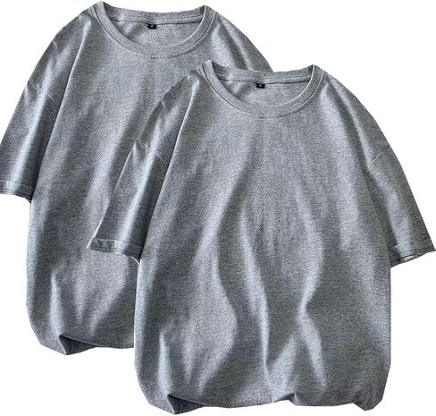 Men's Cotton Crew Neck Classic Casual Solid T-Shirts 2Pack in Saudi Arabia