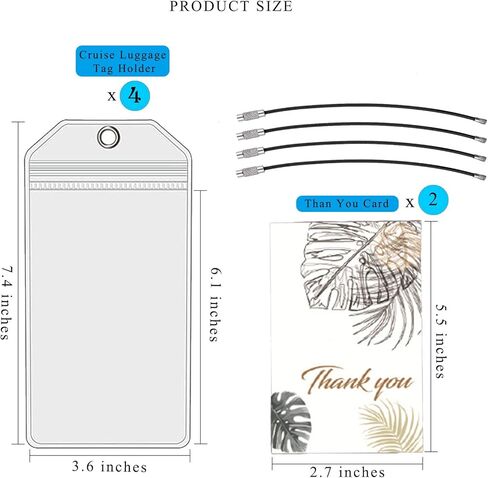 حامل بطاقات أمتعة سفينة الرحلات البحرية، 6.5 × 3.5 بوصة مع شريط فولاذي، حامل بطاقات الأمتعة للرحلات البحرية من STRUGGANT للكرنفال، NCL & Princess Cruise (4، 6.5 × 3.5 بوصة) in Kuwait