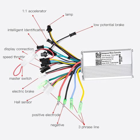 وحدة تحكم بدون فرشاة بمحرك Zeroone، مجموعة تحكم سكوتر كهربائي بلوحة عرض LCD مقاومة للمياه 36 فولت - 48 فولت للدراجات الكهربائية والدراجات البخارية in Kuwait