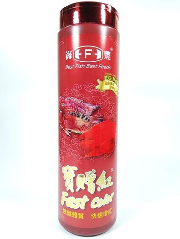 Hai Feng Fast Color أفضل طعام الببتيد الليسيثين المضاف N.W.235g للببغاء الأحمر، Cichlid، رمي القرص والأسماك الاستوائية، متوسطة in Saudi Arabia