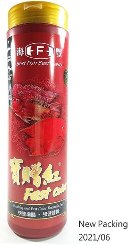 Hai Feng Fast Color أفضل طعام الببتيد الليسيثين المضاف N.W.235g للببغاء الأحمر، Cichlid، رمي القرص والأسماك الاستوائية، متوسطة in Saudi Arabia