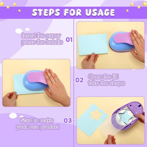 Zonon 3 Inch Craft Holes Punch Paper Punchers Scrapbook Paper Cutter Crafts Puncher Handmade Hole Scrapbooking Punches for Crafts,Scrapbooking, Cardstock, Greeting Cards, DIY, Kids Arts(Star) in Saudi Arabia