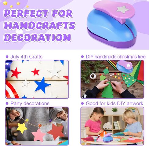 Zonon 3 Inch Craft Holes Punch Paper Punchers Scrapbook Paper Cutter Crafts Puncher Handmade Hole Scrapbooking Punches for Crafts,Scrapbooking, Cardstock, Greeting Cards, DIY, Kids Arts(Star) in Saudi Arabia