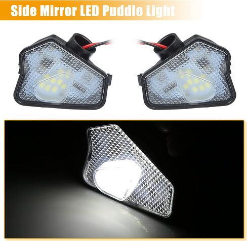 X AUTOHAUX 1 Pair Side Mirror Puddle Light LED Lamp Left and Right Side White Light Fit for Mercedes Benz a Class W176 2012-2018 in Saudi Arabia
