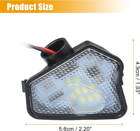 X AUTOHAUX 1 Pair Side Mirror Puddle Light LED Lamp Left and Right Side White Light Fit for Mercedes Benz a Class W176 2012-2018 in Saudi Arabia
