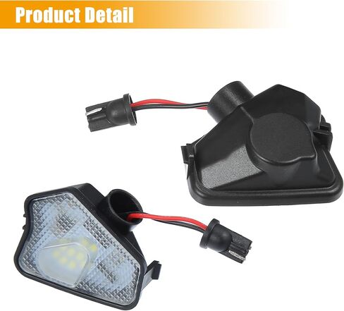 X AUTOHAUX 1 Pair Side Mirror Puddle Light LED Lamp Left and Right Side White Light Fit for Mercedes Benz a Class W176 2012-2018 in Saudi Arabia