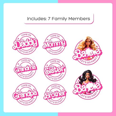 قمصان عيد الميلاد قابلة للكي على النقل لأفراد العائلة - تي شيرتات متطابقة مطبوعة على شكل دمية وردية، صورة ظلية، رقع فينيل لاصقة للحرارة لتزيين حفلات أعياد الميلاد للفتيات in Kuwait