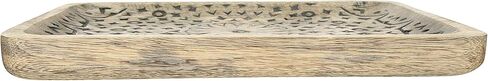Creative Co-Op Hand-Carved Mango Wood Tray, Brown in Saudi Arabia