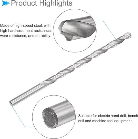 Extra Long Twist Drill Bit, 9mm Drill Diameter 200mm Total Length, High Speed Steel Twist Drill Bit - (Applications: for Copper Metal Woodwork) in Saudi Arabia