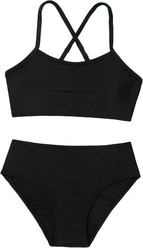 Milumia Girl's 2 Piece Swimsuits Criss Cross Spaghetti Strap Bikini Sets Swimwear in Saudi Arabia
