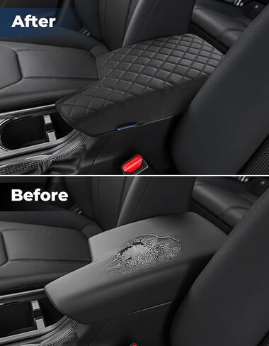 ISSYAUTO Center Console Cover Compatible with 2018-2023 Subaru Crosstrek/2017-2023 Impreza, Leather Armrest lid Cover Arm Rest Covering for Car, Well-Make Durable Middle Console Cover in Saudi Arabia