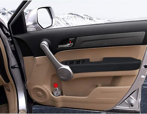 X AUTOHAUX Pair Synthetic Leather Car Front Door Panels Armrest Cover Beige for Honda CR-V 2007-2012 in Saudi Arabia
