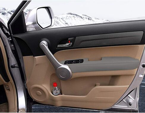 X AUTOHAUX Pair Synthetic Leather Car Front Door Panels Armrest Cover Beige for Honda CR-V 2007-2012 in Saudi Arabia
