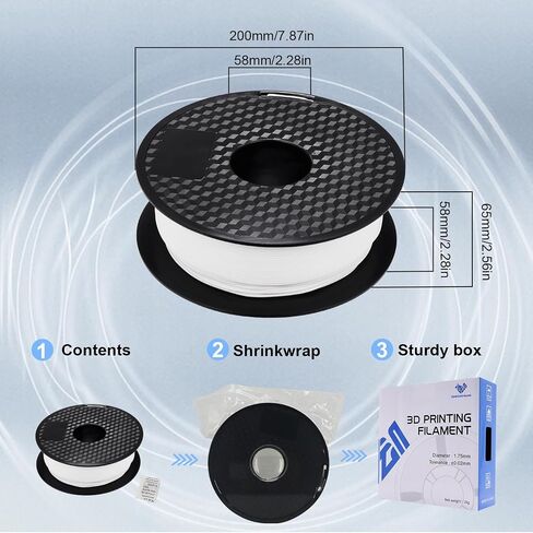3D Printer Filament Bundle 2KG, Black PLA+ Filament 1.75mm 1kg(2.2lbs) Spool, 2 Spools Pack, High Toughness Vacuum Packaging 3D Printing Filament (PLA Plus Black*2) in Saudi Arabia