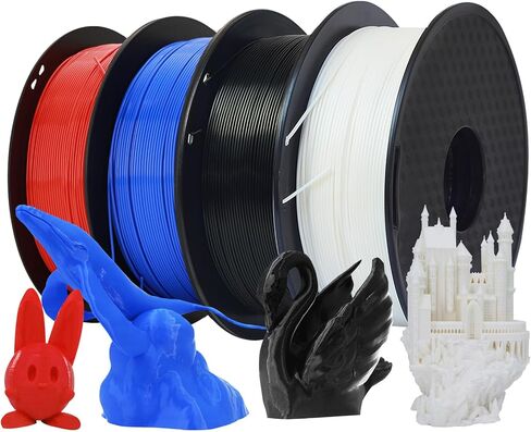 3D Printer Filament Bundle 2KG, Black PLA+ Filament 1.75mm 1kg(2.2lbs) Spool, 2 Spools Pack, High Toughness Vacuum Packaging 3D Printing Filament (PLA Plus Black*2) in Saudi Arabia