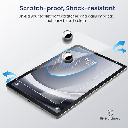 [عبوة من قطعتين] واقي شاشة لجهاز Galaxy Tab A9 8.7 بوصة 2023، واقي غشاء من الزجاج المقوى لجهاز Samsung Tablet A9 موديل SM-X110/X115/117 مضاد للخدش وصلابة 9H خالية من الفقاعات in Kuwait