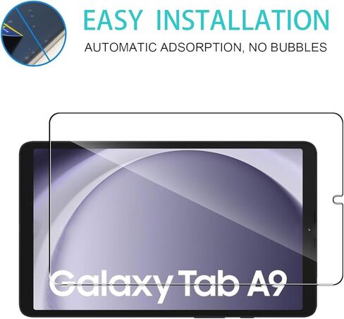 [عبوة من قطعتين] واقي شاشة لجهاز Galaxy Tab A9 8.7 بوصة 2023، واقي غشاء من الزجاج المقوى لجهاز Samsung Tablet A9 موديل SM-X110/X115/117 مضاد للخدش وصلابة 9H خالية من الفقاعات in Kuwait