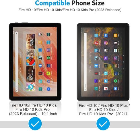 واقي شاشة OMOTON لجهاز Amazon Fire HD 10/ Fire HD 10 Plus/Fire HD 10 Kids/Fire HD 10 Kids Pro اللوحي الجديد كليًا (إصدار 2023 و2021 مقاس 10.1 بوصة)، عبوتين/زجاج مقسى/صلابة 9H in Saudi Arabia