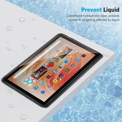 واقي شاشة OMOTON لجهاز Amazon Fire HD 10/ Fire HD 10 Plus/Fire HD 10 Kids/Fire HD 10 Kids Pro اللوحي الجديد كليًا (إصدار 2023 و2021 مقاس 10.1 بوصة)، عبوتين/زجاج مقسى/صلابة 9H in Saudi Arabia