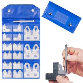 26 Pc Radius Gauge Set 0.010'' to 0.500'' Gauges with Holder, 3602-5025 Radius Measuring Tool