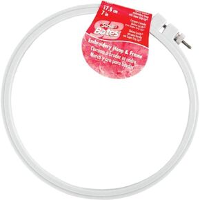 Susan Bates Plastic Deluxe Super Grip Embroidery Hoop, 10-Inch,White