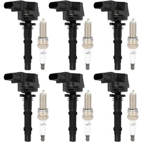ECCPP UF535 6 ignition coils with 6 iridium Spark Plugs for Dodge for Mercedes-Benz 2007 2008 Sprinter 2500 3500 C230 C280 C300 C350 CL550 ML450 SLK280 2011 2012 2015 3.0L V6 5.5L 4.7L V8 3.5L C1656