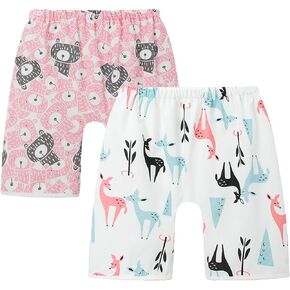 Training Pants, Baby Diaper Pants, Night Leak Proof, Potty Training Pants,0-4, 4-8T(4-8T, H&Pink Bear+Forest Fawn)……