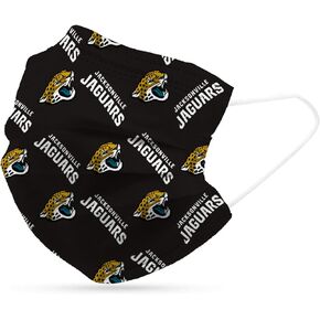 Logo Brands Officially Licensed NFL Disposable Mask 6 Pack, One Size, Team Color