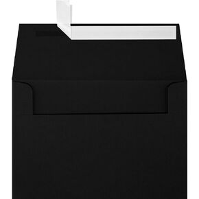 LUXPaper A4 Invitation Envelopes | Peel & Press | 4 1/4" x 6 1/4" | Black Linen | 80lb. Text | 50 Qty