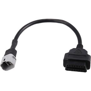X AUTOHAUX 34.5cm 1.13ft 6 Pin to OBDII Cable Cord Diagnostic Adapter Cable Motorcycle OBD2 Scanner Diagnostic Cable Adapter for Suzuki