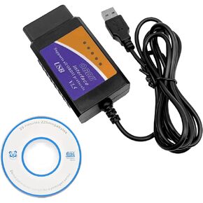 ELMconfig Scanner with MS CAN/HS CAN Switch Diagnosis on Windows with V1.5 PIC18F25K80 Chip for F150 F250 Car and Light Truck ELM327 OBD2 USB Adapter for Windows