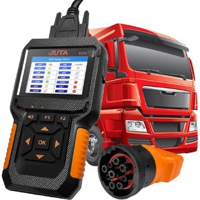 JUTA D50 OBD2 Scanner Car and Truck Code Reader Heavy Duty HD Diesel Diagnostic Scan Tool 2 in 1 Auto Clear Check Engine Fault Light