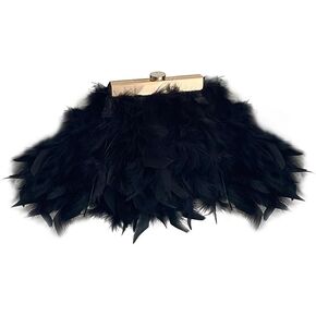 Women Feather Clutch Purse Ostrich Feather Fluffy Purse Women Clutches Shoulder Crossbody Bag Evening Handbags Party