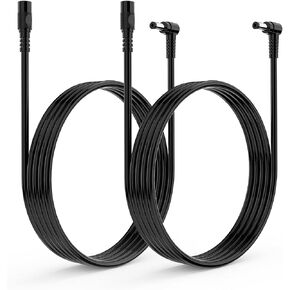 Tonton 2 Pack DC Power Extension Cable 1M 3.3FT 5.5mm x 2.1mm 90 Degree Right Angle Female to DC Male Power Adapter Cord for CCTV Security Camera Surveillance LED DVR NVR Router Guitar Effect Pedal