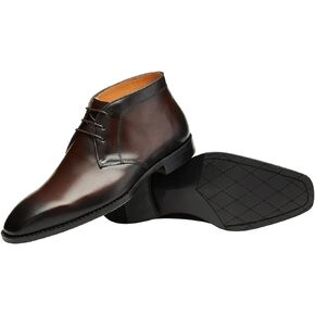 Men's Chukka Boots Leather Lace Up Classic Ankle Boots Business Casual Desert Boot